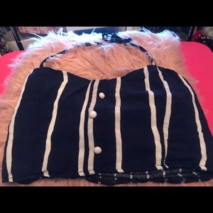 cute stripped halter tank top